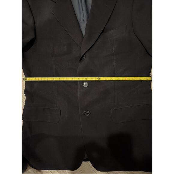 Ermenegildo Zegna Suit Jacket Mens 42S Black Wool Soft Designer Switzerland - Picture 7 of 14